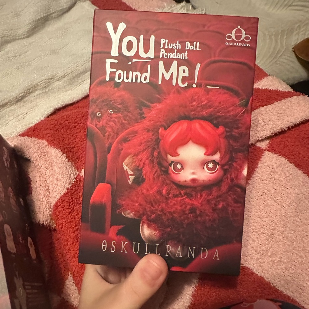 YOU FOUND ME SkullPanda plush pendant- DARKNESS